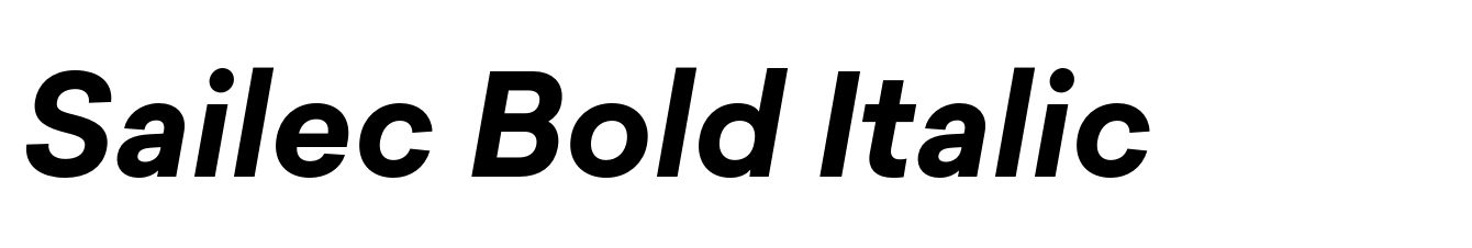 Sailec Bold Italic